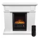 SOMOGYI Home FKK 18 szabadon álló elektromos kandalló, 1000W/2000W, fehér