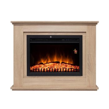   SOMOGYI Home FKKF 03 + FKKI 03 KIT FKK Bologna beépíthető elektromos látványkandalló kerettel, sonoma