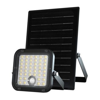   SOMOGYI Home FLP1500SOLAR szolár paneles LED reflektor, PIR mozgásérzékelő, 1500 lumen, 88 db SMD LED, 2 üzemmód, IP65