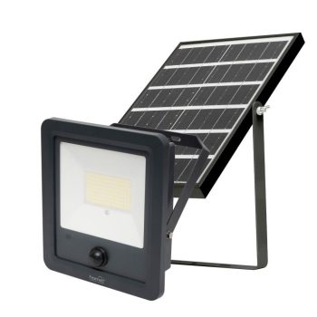   SOMOGYI Home FLP600SOLAR napelemes LED reflektor, 40 db SMD LED, 600lm, mozgásérzékelő, IP65 védettség, szolárpanel, távirányítható