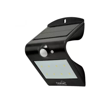   SOMOGYI Home FLP 2/BK SOLAR napelemes LED lámpa, 120° mozgásérzékelő, időjárásálló, 1,5 W, 200 lm, elöl 6000 K, hátul 3000 K