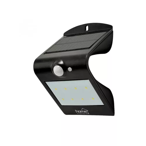 SOMOGYI Home FLP 2/BK SOLAR napelemes LED lámpa, 120° mozgásérzékelő, időjárásálló, 1,5 W, 200 lm, elöl 6000 K, hátul 3000 K