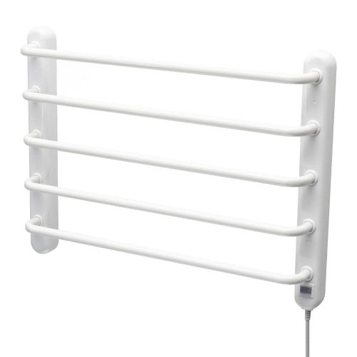 SOMOGYI Home FTW 4 fali fűtött elektromos törölközőszárító, 90W, IPX1 védelem, fehér