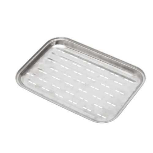 SOMOGYI Home GRT07 BBQ rozsdamentes fém tálca, 345×242×25mm