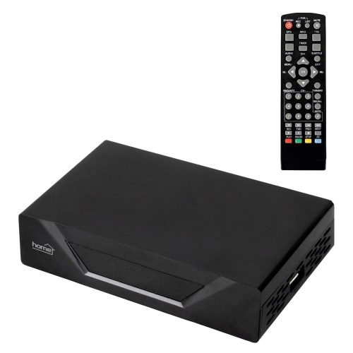 SOMOGYI Home HD T2 DVB-T/T2 vevőkészülék, szabadon fogható földfelszíni TV és rádióadások vételére, USB csatlakozó, 1920 x 1080P, multimédiás fájlok lejátszása
