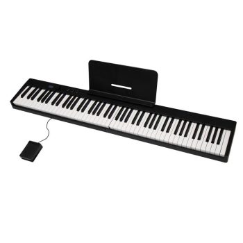   SOMOGYI Home HFP1 összecsukható zongora, 88 billentyű, 128 választható hangszín és ritmus, 20 demó dal, beépített sztereó hangszóró, LCD kijelző, Bluetooth kompatibilis