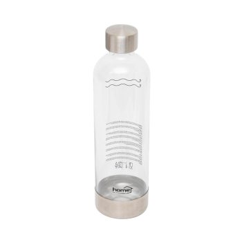   SOMOGYI Home HGSZG1000P vizes palack, HGSZG1000 szódagéphez, BPA mentes, PET műanyag, rozsdamentes acél fedő és talp, 1 L, 850 ml szénsavasítható