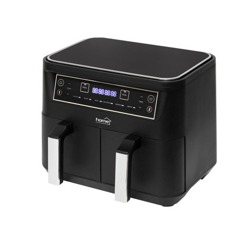 SOMOGYI Home HG AF 24 air fryer, forrólevegős fritőz, 2 X 3,8 literes, 6-féle üzemmód, 2460 W, MEAL funkció, DUAL funkció, fekete