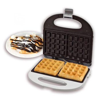   SOMOGYI Home HG GS 21 gofrisütő, teljesítmény 750 W, tapadásmentes sütőfelület, egyszerre két gofri készíthető