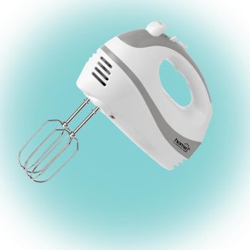   SOMOGYI Home HG KM 18 kézi mixer, teljesítmény 250 W, 5 sebességfokozat, TURBO fokozat, habverő és dagasztó karok, fehér