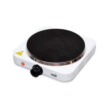   SOMOGYI Home HG R 01WH hordozható elektromos főzőlap, teljesítmény: 1500 W, ∅18 cm főzőfelület, zománcozott készülékház, fehér