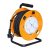 SOMOGYI Home HJR 10-25/1,0 kábeldob, 25 m, fém talp, IP44-es védelem, H05RR-F 3G1,0 mm2 gumi kábel, max. 2300 W, 4 aljzat takarófedéllel, védőkapcsoló