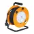 SOMOGYI Home HJR 10-25/2,5 kábeldob, 25 m, fém talp, IP44, H05RR-F 3G 2,5 mm2 gumi kábel, max. 3600 W, 4 aljzat takarófedéllel, védőkapcsoló