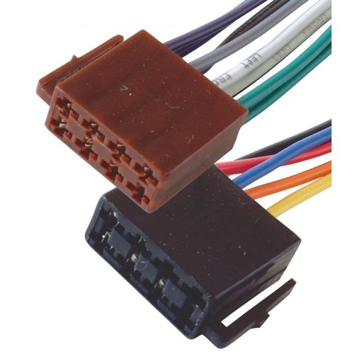 SOMOGYI SAL ISO 2, ISO csatlakozópár autórádióhoz, hangszórók, tápellátás, 15cm-es feliratozott vezeték