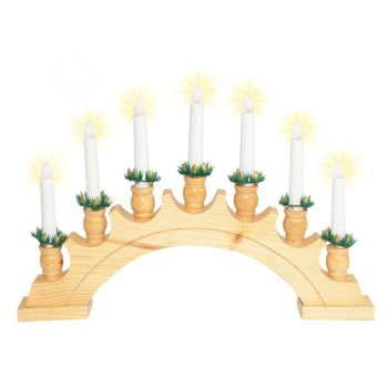   SOMOGYI Home KAD 02 gyertyapiramis, 7 db izzó, lakkozott fa, L7D