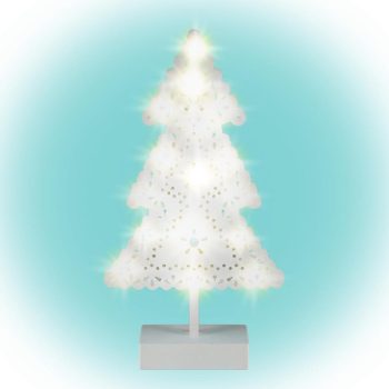   SOMOGYI Home KAD 19 PINE karácsonyfa asztaldísz, 20 db LED, ABS műanyag, 21 x 39 cm