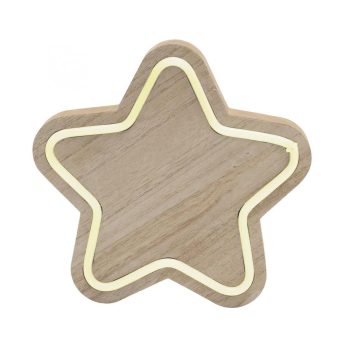   SOMOGYI Home KAD 27 fa asztaldísz, csillag, LED neon-light szalag, melegfehér