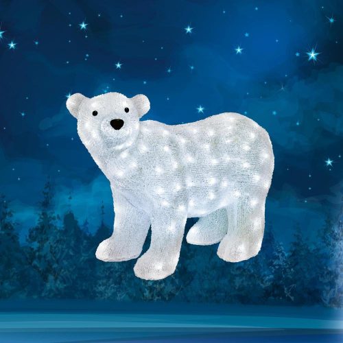 SOMOGYI Home KDA 6 akril jegesmedve, 120 db LED, IP44, kültéri, beltéri