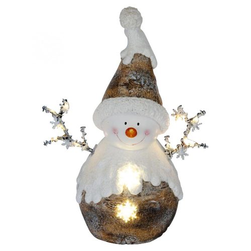 SOMOGYI Home KDC 29 LED-es kerámia figura, 12 db LED, hóember