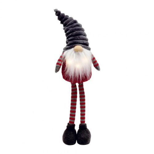 SOMOGYI Home KDD 54 manó dekoráció, 3 db villogó LED, szövet, plüss