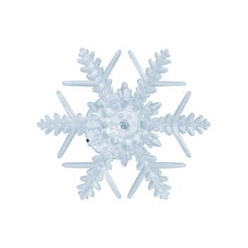   SOMOGYI LED-es ablakdísz, hókristály, beltéri kivitel, öntapadós, színváltó LED, mérete: Ø 10 x 3,5 cm