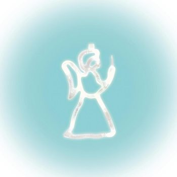   SOMOGYI Home KID 413 angyal ablakdísz, 8 db LED, öntapadós elemtartó