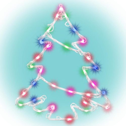 SOMOGYI Home KID 502 B/M fenyőfa ablakdísz, 35 db színes LED, 3 funkció, kapcsolható