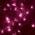 SOMOGYI Home KII 100/P LED-es fényfüzér, 8 m / 100 db pink LED, állófényű, zöld vezeték, hálózati adapter, beltéri kivitel