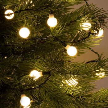   SOMOGYI Home KII 200B/WW LED-es gömb fényfüzér, 16 m / 200 db melegfehér LED, állófényű, zöld vezeték, hálózati adapter, beltéri kivitel