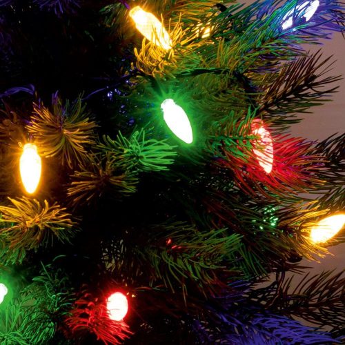 SOMOGYI Home KIL 40C/M LED-es fényfüzér, 4 m / 40 db színes dekorált LED, állófényű, zöld vezeték, hálózati adapter, beltéri kivitel