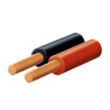   SOMOGYI SAL KL 0,75 hangszóróvezeték, piros-fekete, 2 x 0,75 mm2, 0,1 mm elemi szál, 100 m/ tekercs