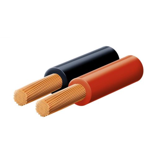 SOMOGYI SAL KL 1,5 hangszóróvezeték, piros-fekete, 2 x 1,5 mm2, 0,1 mm elemi szál, 100 m/ tekercs