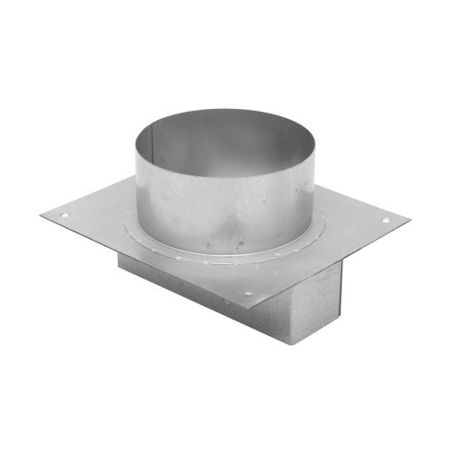 SOMOGYI Home KPEHKIV hátsó kivezető idom konyhai páraelszívóhoz, STORM és HURRICANE típusokhoz, horganyzott, Ø117 mm, 160 x 52 mm szögletes rész, 188 x 160 mm tartólemez