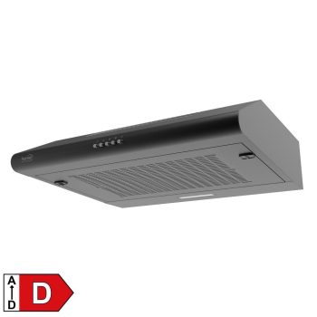   SOMOGYI Home KPE 6038B konyhai páraelszívó HURRICANE, három sebességfokozat, 2 motoros, légszállítás: 380 m3/h, 200 W, 60cm, fekete