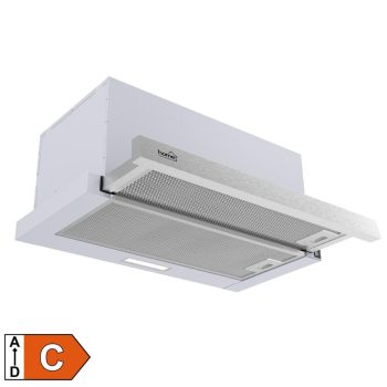   SOMOGYI Home KPE 6044S konyhai páraelszívó TWISTER, két sebességfokozat, légszállítás: 440 m3/h, 105 W, rozsdamentes acél panel + szürke test