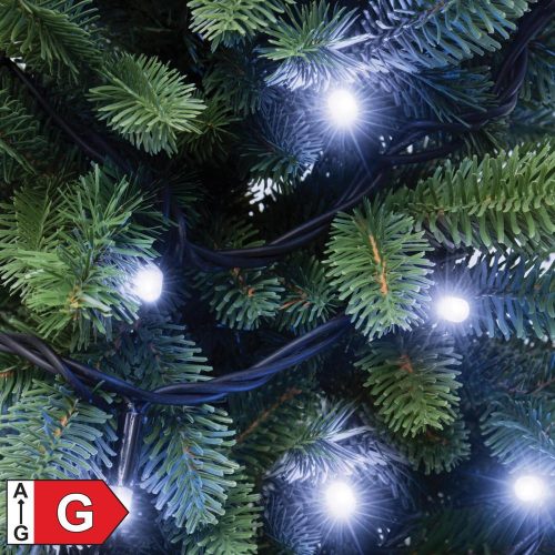 SOMOGYI Home KSI 200/WH LED-es fényfüzér, 20 m / 200 db hidegfehér LED, állófényű, fekete vezeték, kül- és beltéri kivitel