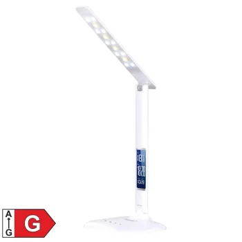   SOMOGYI Home LA 51 LED-es asztali lámpa, óra, 5 W / 400 lm, hőmérő, naptár, ébresztés, melegfehér / hidegfehér / természetes színhőmérsékletek