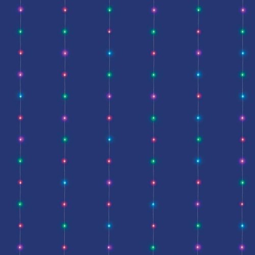 SOMOGYI iSparkle LEDS120CV-2 micro LED-es fényfüggöny, 2x2 m / 120 db RGB LED, applikációval vezérelhető, smart, kül- és beltéri kivitel