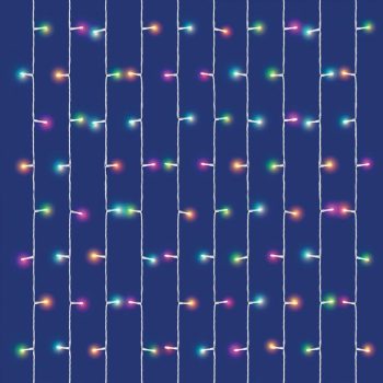   SOMOGYI iSparkle LEDS120CV LED-es fényfüggöny, 1,5x2 m / 120 db RGB LED, applikációval vezérelhető, smart, kül- és beltéri kivitel