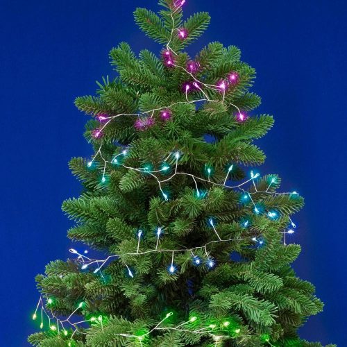 SOMOGYI iSparkle LEDS120V-C micro LED-es cluster fényfüzér, 3 m / 120 db RGB LED, applikációval vezérelhető, smart, kül- és beltéri kivitel