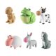 SOMOGYI Home Kids LED ANIMALS állatfigurás kulcstartó, műanyag, hang- és fényhatás, 12 db