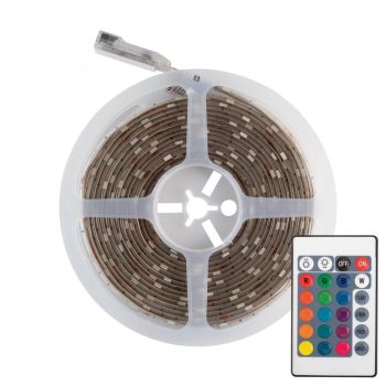   SOMOGYI Home LS 5000RGB RGB LED szalag szett, 30 db SMD 5050 LED/m, ragasztható, 5m, 400 lm/m, 4,8 W/m
