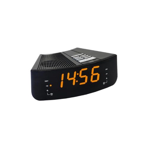 SOMOGYI Home LTCR 02 digitális, LED ébresztőóra rádióval, borostyánsárga kijelző, 10 állomás memória, ébresztés, elemes vagy hálózati tápellátás