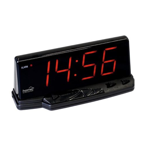 SOMOGYI Home LTC 02 digitális LED ébresztőóra, 46 mm magas időkijelzés, állítható fényerő, ébresztés sípolással, szundifunkcióval, elemes vagy hálózati tápellátás