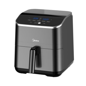   SOMOGYI MIDEA MAD55005APKH Air Fryer, forrólevegős fritőz, 4.6 l kosár, 5.7 l üst, 1500 W, 60 p időzítő, 200 °C hőmérséklet, lecsatolható sütőkosár
