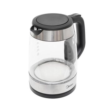   SOMOGYI Midea MK-17G03A2 üveg vízforraló, max. 2200 W, 1,7 literes, vezetéktároló, kék megvilágítás