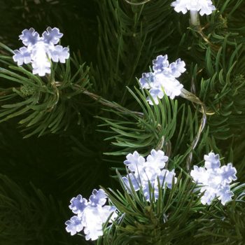 SOMOGYI LED-es hókristály mini fényfüzér, 10 fehér LED