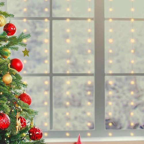 SOMOGYI Home MLF 200/WW micro LED-es fényfüggöny, 3x2 m / 200 db melegfehér micro LED, 8 fényprogram, távirányító, USB csatlakozó, beltéri kivitel