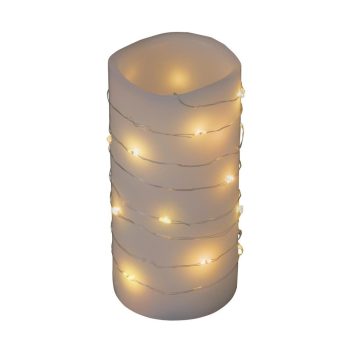   SOMOGYI Home MLF 26/WW micro LED-es fényfüzér, 2 m / 20 db melegfehér micro LED, állófényű, átlátszó vezeték, időzíthető, gombelemes, lapos elemtartó, beltéri kivitel