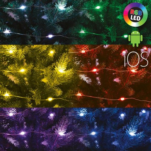 SOMOGYI Home ML 200 RGB SMART micro LED-es fényfüzér, 20 m / 200 db RGB micro LED, applikációval vezérelhető, USB csatlakozó, beltéri kivitel